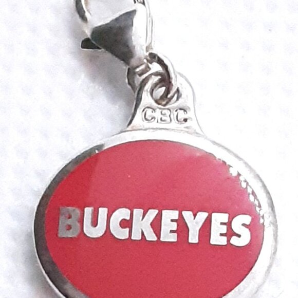 Sterling silver Ohio State Pendant/Charm necklace - Picture 3 of 9